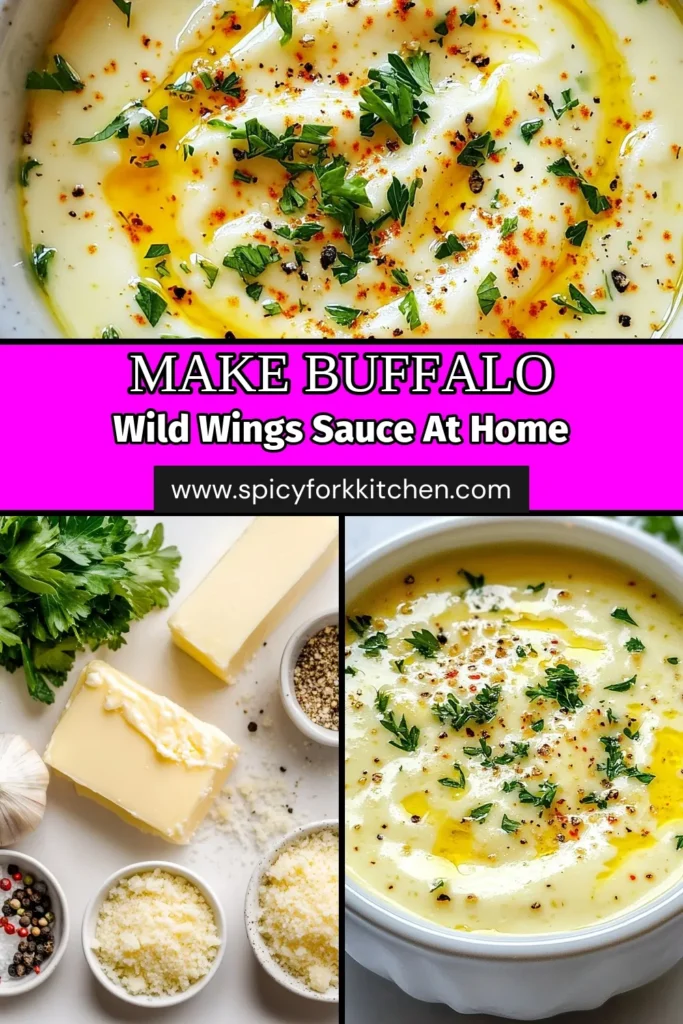 Discover the ultimate Buffalo Wild Wings clone recipe with this easy garlic parmesan sauce recipe! Perfect for drizzling on your favorite wings or as a delightful homemade wing sauce, this garlic parmesan dipping sauce is quick to make with just a few simple garlic parmesan sauce ingredients. Elevate your game day snacks or weeknight dinners—try it today! Save this recipe for a delicious treat! #BuffaloWildWings #GarlicParmesanSauce #WingSauce #EasyDippingSauce