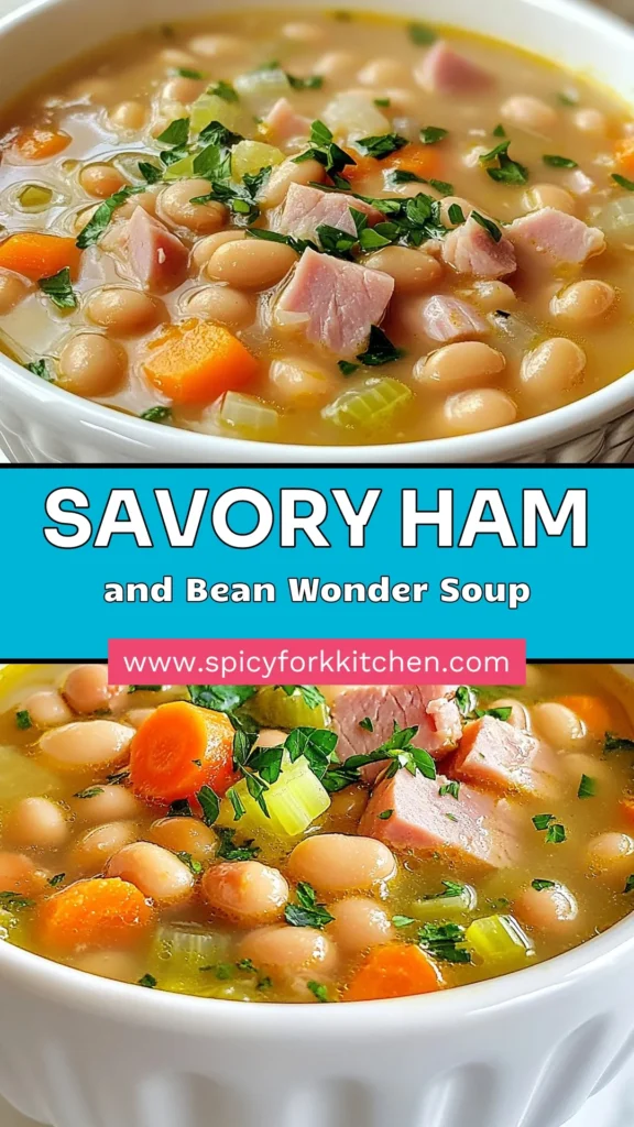 Warm up with this hearty ham and bean stew, a comforting addition to your collection of easy ham recipes. This delicious ham and bean soup recipe features tender white beans and savory ham, creating a rich white bean and ham dish that is perfect for any occasion. Ready to impress? Discover the joy of comfort food soup recipes today! Save this recipe for later and share with friends! #HamAndBeanSoup #ComfortFood #EasyRecipes #SoupRecipes