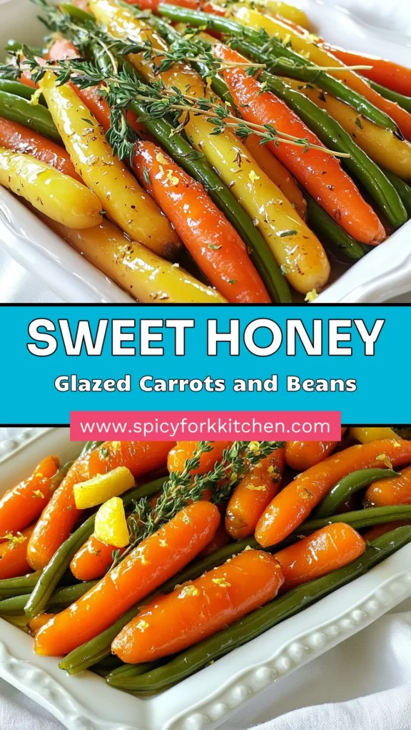 Looking for a delightful side dish? Try this honey glazed carrots recipe that pairs perfectly with green beans. This delicious green beans with honey dish makes a beautiful addition to any meal. Enjoy sautéed carrots and green beans coated in a sweet honey glaze for a truly irresistible honey vegetable side dish. Easy glazed carrots and green beans are perfect for weeknight dinners. Save this recipe for a tasty, colorful addition to your table! #HoneyGlazedCarrots #EasyRecipes #HealthySideDishes #VegetarianCooking