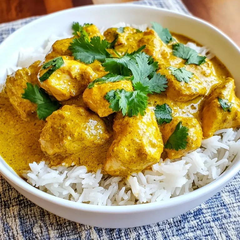 For a tasty chicken korma, you need key items. Start with: - 2 lbs boneless, skinless chicken thighs, cut into chunks - 1 can (13.5 oz) coconut milk - 1 cup plain yogurt Chicken thighs bring great flavor and tenderness. Coconut milk and yogurt add creaminess, making the dish rich. Spices are essential for korma's unique taste. Use: - 1 tablespoon ground cumin - 1 tablespoon ground coriander - 1 tablespoon garam masala - 1 teaspoon turmeric - 1 teaspoon paprika - 1 teaspoon red chili powder (adjust for spice level) These spices create a warm, aromatic blend. They make every bite a delight. Don’t forget the basics. You will also need: - 1 large onion, finely chopped - 4 cloves garlic, minced - 1 tablespoon ginger, grated - 2 tablespoons vegetable oil - Salt to taste Onions, garlic, and ginger add depth. Vegetable oil helps sauté these flavors, while salt enhances everything. {{ingredient_image_1}} Start by heating vegetable oil in a large skillet over medium heat. Next, add the finely chopped onion. Sauté the onion until it turns golden brown, which takes about 5 to 7 minutes. The smell will be wonderful! After that, add the minced garlic and grated ginger. Stir this mixture for 1 to 2 minutes until it becomes fragrant. Once done, transfer the onion mixture directly to the slow cooker. This step builds a strong flavor base for your korma. Now, it’s time to add the chicken. Place 2 pounds of cut chicken thighs into the slow cooker. Alongside, pour in the coconut milk and plain yogurt. These ingredients add creaminess and depth. Next, mix in all the spices: ground cumin, ground coriander, garam masala, turmeric, paprika, and red chili powder. Don't forget to add salt to taste. Stir everything well to ensure the chicken gets evenly coated with the sauce. You can set the slow cooker to low heat for 6 to 7 hours. If you're short on time, high heat works too, cooking it in 3 to 4 hours. Just check that the chicken is tender and cooked through. When it's done, give the korma a gentle stir. This helps break up any large chicken pieces and mixes the sauce nicely. Adjust the seasoning if needed. Enjoy your savory chicken korma! To make your chicken korma even tastier, consider marinating the chicken. A simple marinade can add depth. Mix yogurt, garlic, ginger, and a pinch of salt. Let the chicken soak for at least one hour, or overnight if you can. This step makes the chicken tender and flavorful. Sometimes, the sauce might be too thick or thin. If it’s too thin, try adding a bit more yogurt or let it cook longer. For a thicker sauce, you can blend some of the sauce and mix it back in. Keep stirring gently to ensure a smooth texture. Chicken korma pairs well with basmati rice, but you can also serve it with naan or roti. Adding a side of cucumber salad can balance the spices. For extra flavor, sprinkle fresh cilantro on top before serving. A slice of lime adds a nice touch, too. Pro Tips Marinate for Extra Flavor: For a deeper taste, marinate the chicken in yogurt and spices for a few hours or overnight before cooking. Add Vegetables: Include vegetables like spinach or bell peppers in the last hour of cooking for added nutrition and flavor. Garnish Creatively: Enhance the presentation with toasted coconut flakes or slivered almonds on top of the korma before serving. Adjust Spice Levels: Modify the amount of red chili powder to suit your spice preference; start with less and add more if needed. {{image_2}} You can easily swap chicken for vegetables or tofu. Use sturdy veggies like cauliflower, carrots, or bell peppers. Tofu is another great choice. It absorbs flavors well and adds protein. For tofu, use firm or extra-firm varieties. Cut them into cubes and add them just like you would the chicken. Cook the korma on low for about 4-5 hours until the veggies become tender and flavorful. The spice level of your chicken korma is all in the chili powder. If you like it mild, cut the red chili powder in half or leave it out. If you crave more heat, add extra chili powder or some chopped fresh chilies. You can also add a pinch of cayenne pepper for a spicy kick. Always taste as you go to find your perfect balance. You can explore regional twists to make your korma unique. Try adding nuts like cashews or almonds for a nutty flavor. You can also mix in dried fruits like raisins or apricots for sweetness. Another option is to add fresh herbs like mint or curry leaves for a pop of freshness. Each of these additions creates a different gourmet experience, so feel free to get creative! To keep your chicken korma fresh, store it in an airtight container. This helps prevent air from getting in. Let the korma cool before sealing it. It’s best to refrigerate leftovers right away. Chicken korma stays good in the fridge for about three to four days. When you want to enjoy your chicken korma again, you can use the microwave or the stovetop. For the microwave, place your korma in a bowl. Heat it in short bursts of 30 seconds. Stir in between to ensure even warming. The stovetop method is simple too. Pour the korma into a pan and heat it over low heat. Stir often until it is hot. If you want to save korma for later, freezing is a great option. First, let it cool completely. Then, divide it into portions and use freezer bags. Squeeze out excess air before sealing. Label the bags with the date. To thaw, place the frozen korma in the fridge overnight. You can then reheat it on the stovetop or in the microwave. This way, you can enjoy a tasty meal anytime! Chicken korma is a rich, creamy dish from South Asia. It has roots in Mughlai cuisine, known for its use of spices and yogurt. The dish usually features chicken cooked slowly in a blend of spices, coconut milk, and yogurt. This process makes the chicken tender and flavorful, creating a comforting meal. Yes, you can prepare chicken korma in advance. The flavors deepen if you let it sit. Cook the dish and cool it before storing it in the fridge. You can keep it for up to three days. Just reheat it gently before serving. This makes meal prep easy and saves time on busy nights. To adjust the spice level, you can change the amount of red chili powder. Use less for a milder dish or more for extra heat. You can also add fresh green chilies for a kick. Another tip is to include more coconut milk or yogurt to tone down spiciness. Taste as you go, and find the perfect balance for your family. This blog post explored making Slow Cooker Chicken Korma. We covered key ingredients, like chicken thighs and spices. We detailed step-by-step instructions, giving tips for perfect results. Enhancing flavor and suggesting sides were also discussed. You can even try variations, like using tofu for a vegetarian dish. In conclusion, this recipe is simple and flexible. You can adjust it to fit your taste. Enjoy delicious korma today!