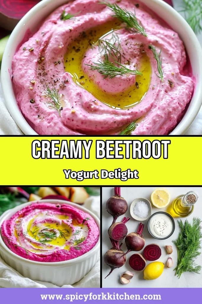 Discover the vibrant flavors of Greek beetroot dip with this easy recipe! Made with roasted beetroot yogurt, tahini, and fresh herbs, this healthy mezze recipe is perfect for gatherings. Enjoy this creamy tahini beetroot dip as a refreshing appetizer or alongside pita and veggies. Elevate your Greek yogurt appetizers game and impress your guests. Save this recipe for your next snack attack! #GreekBeetrootDip #HealthyMezzeRecipes #TahiniBeetrootDip #GreekYogurtAppetizers