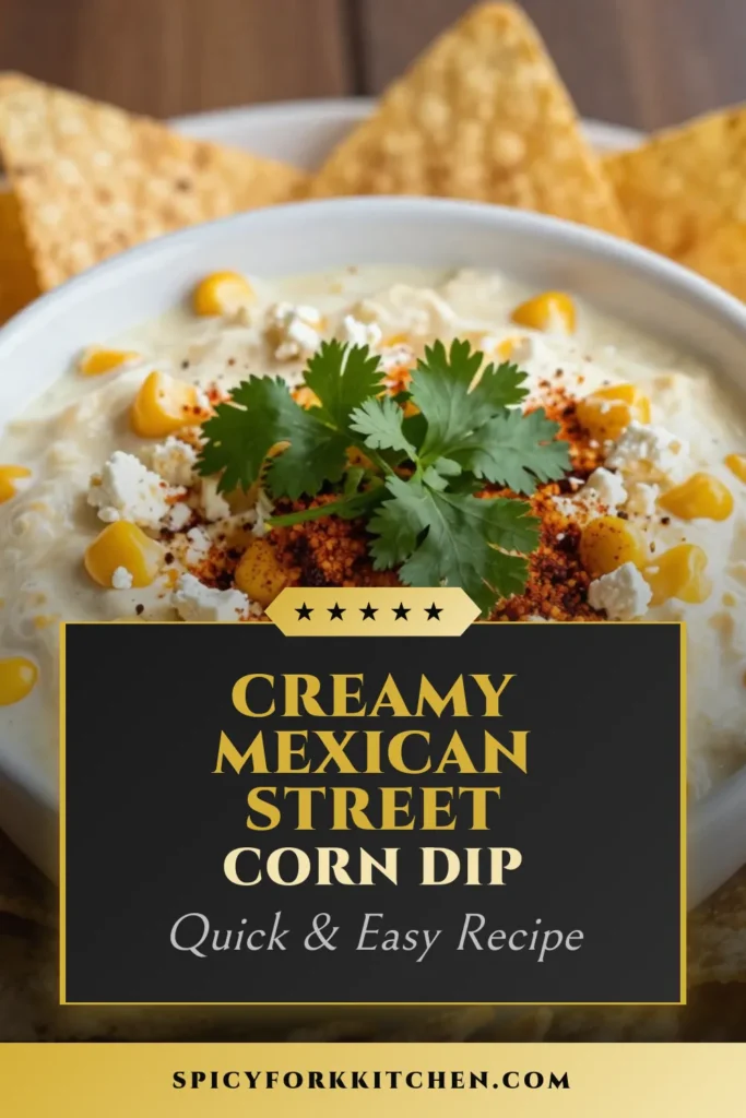 Indulge in this cheesy Mexican street corn dip that will elevate your next gathering! This creamy corn dip recipe combines fresh corn, tangy cotija cheese, and a hint of lime for a burst of flavor that pairs perfectly with tortilla chips. Whether it's for a party or a cozy night in, this party dip with tortilla chips is a must-try. Click to discover the full recipe and impress your guests! #CornDipRecipe #CheesyMexicanStreetCornDip #PartyDip #CotijaCheeseDip