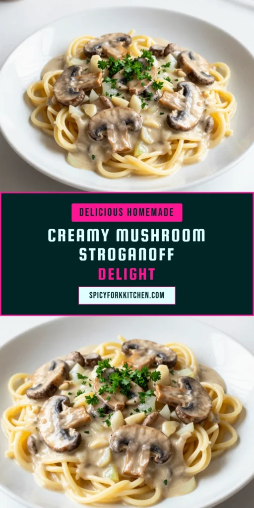 Indulge in this creamy mushroom stroganoff recipe that's perfect for any pasta lover! This vegan mushroom stroganoff combines fresh mushrooms, savory spices, and creamy plant-based yogurt for a deliciously satisfying meal. Discover how easy it is to create this flavorful dish with just a few simple steps. Ready to master your next easy pasta recipe? Try this creamy mushroom pasta tonight! #MushroomStroganoff #VeganRecipes #EasyPastaRecipes #PlantBasedStroganoff