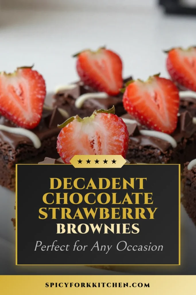 Indulge in these delicious chocolate covered strawberry brownies that combine rich chocolate flavor with fresh strawberries for a perfect treat. This easy chocolate brownies recipe is ideal for dessert lovers looking for a chocolate strawberry dessert that’s sure to impress. Try this brownie recipe with strawberries for a delightful twist! Save this strawberry brownies recipe for a sweet occasion! #ChocolateCoveredStrawberryBrownies #StrawberryBrowniesRecipe #ChocolateStrawberryDessert #EasyChocolateBrownies