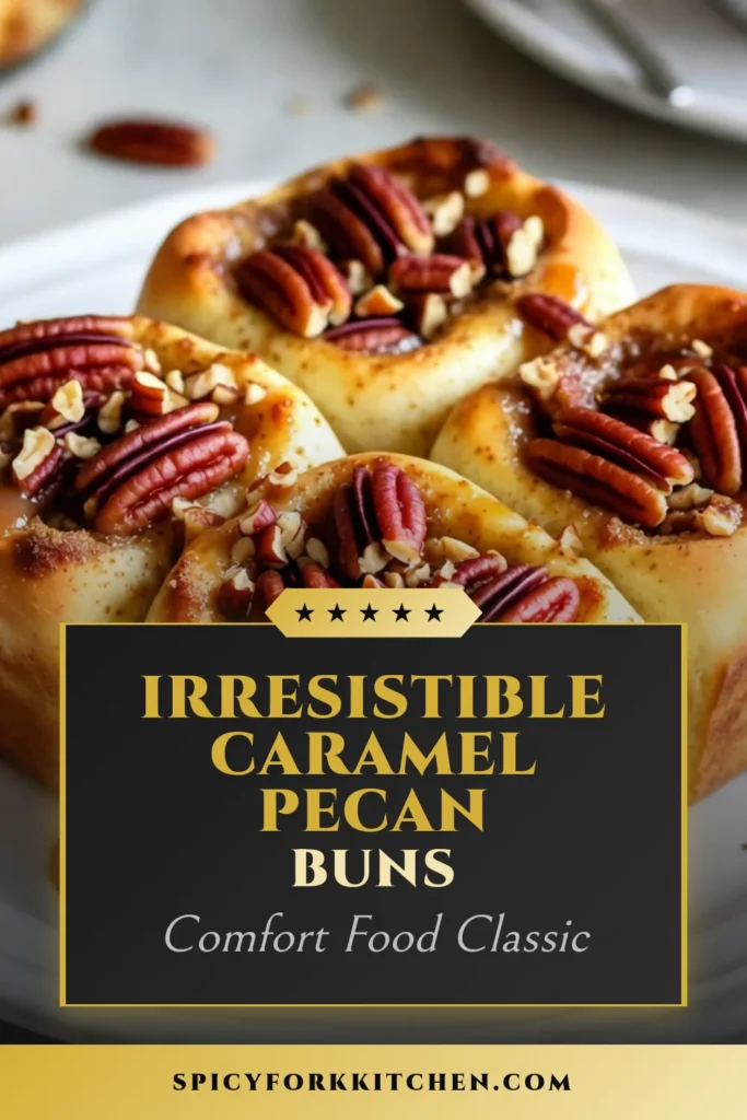 Indulge in these delicious Caramel Pecan Sticky Buns that will elevate your breakfast game! This homemade sticky buns recipe features soft cinnamon pecan rolls topped with gooey caramel and crunchy pecans. Perfect for sharing or a sweet treat, they're easy to make and oh-so-delicious. Try these caramel rolls with pecans today! Save this recipe for your next baking adventure. #CaramelPecanStickyBuns #EasyStickyBuns #CinnamonPecanRolls #HomemadeStickyBuns