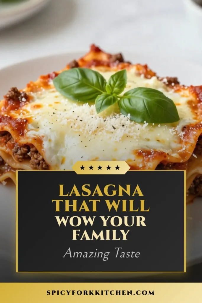 Discover how to make the ultimate homemade lasagna recipe that families will love! This easy lasagna with meat features classic lasagna ingredients, including rich ricotta cheese, hearty ground beef, and gooey mozzarella. Follow the best lasagna cooking tips for a delicious dish everyone will rave about. Perfect for gatherings or a cozy night in. Try this ricotta cheese lasagna recipe today! Save this for your next meal inspiration. #HomemadeLasagna #EasyLasagnaRecipe #LasagnaCookingTips #RicottaCheese