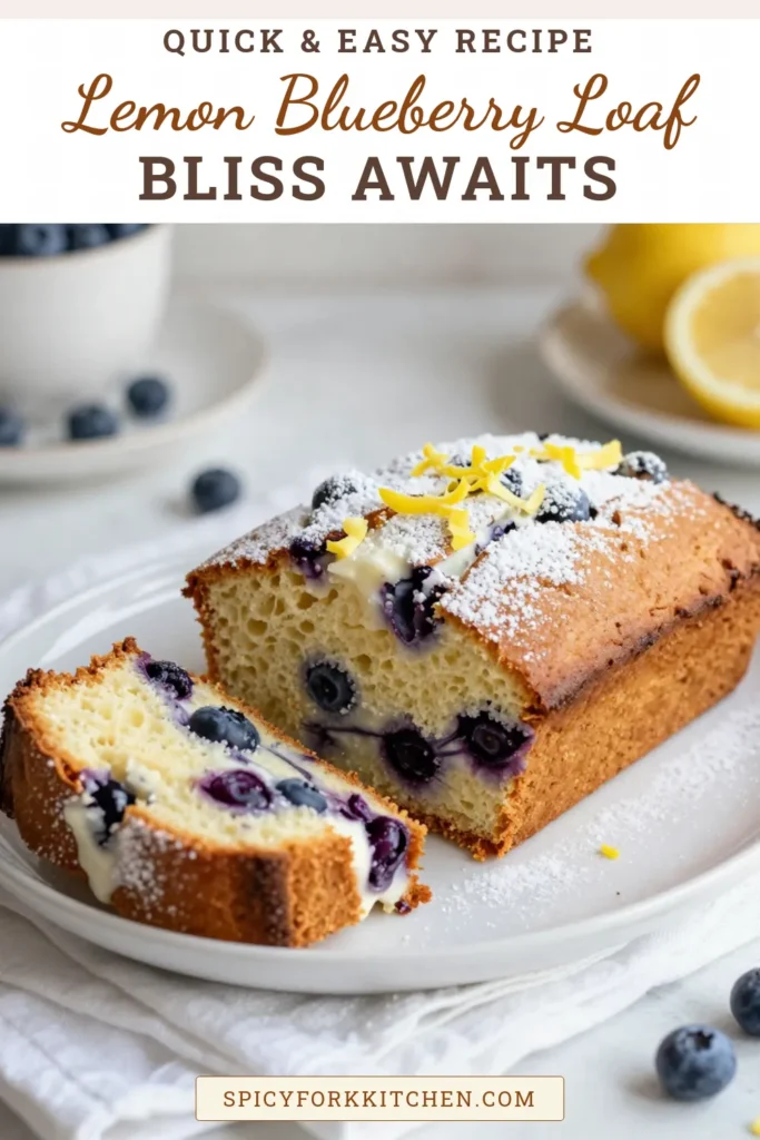 Indulge in the delightful flavors of this Lemon Blueberry Yogurt Loaf! This easy lemon loaf recipe features creamy Greek yogurt, fresh blueberries, and a burst of citrus zest, making it a perfect moist loaf cake recipe for any occasion. Whether you're baking for breakfast or dessert, this fresh blueberry bread will impress your family and friends. Try it today and enjoy the irresistible taste! #LemonBlueberryYogurtLoaf #GreekYogurtCake #EasyLemonLoafRecipe #MoistLoafCakeRecipe