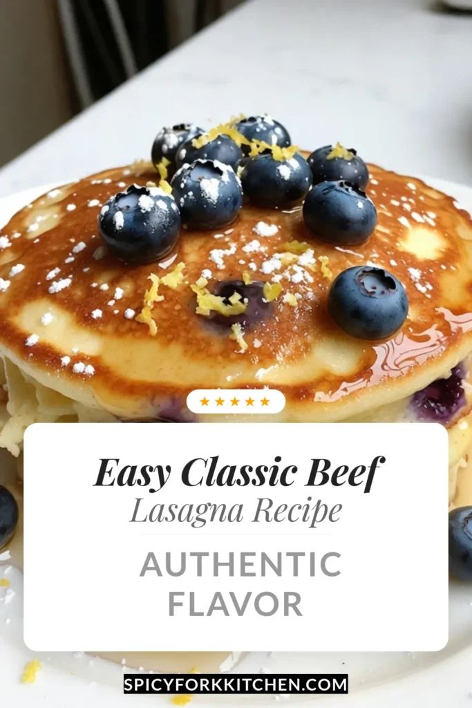 Discover the delightful taste of Lemon Blueberry Ricotta Pancakes! This easy pancake recipe combines creamy ricotta with fresh blueberries and zesty lemon for the fluffiest pancakes ever. Perfect for breakfast or brunch, this Ricotta Pancake Recipe is a must-try. Enjoy these Blueberry Pancakes with Lemon topped with syrup for a delicious treat. Click to save this recipe and elevate your pancake game! #LemonBlueberryRicottaPancakes #RicottaPancakeRecipe #EasyPancakeRecipe #FluffyPancakesWithRicotta