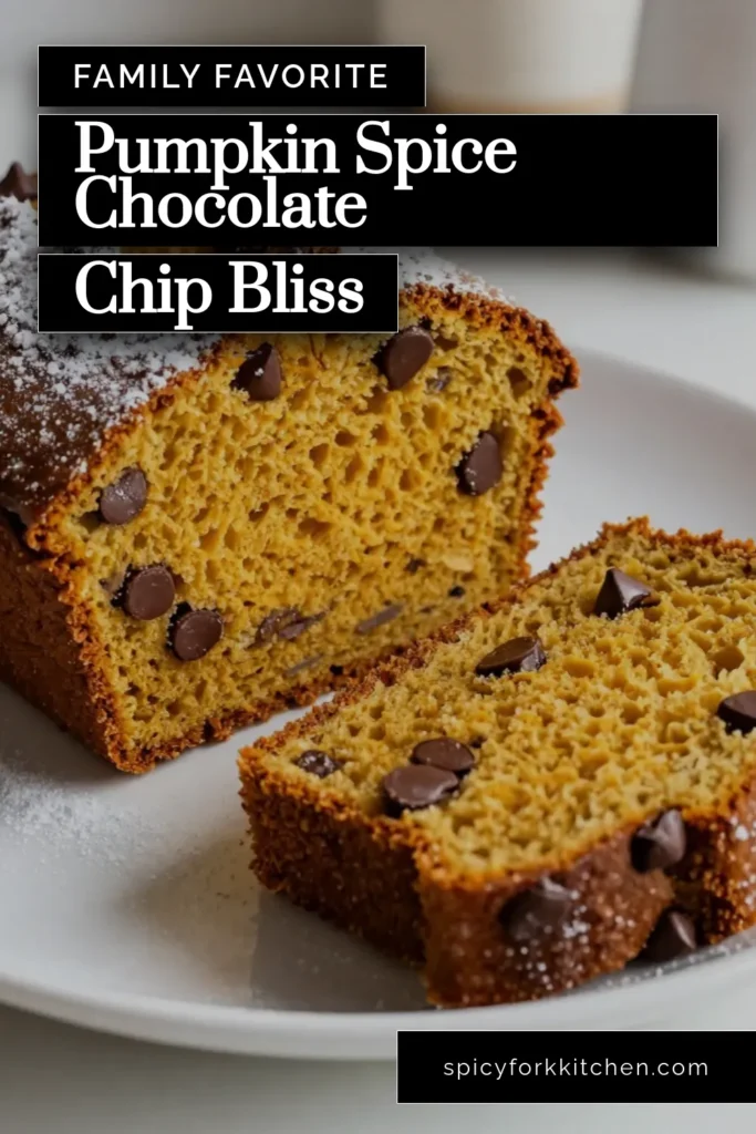 Indulge in this delicious Chocolate Chip Pumpkin Bread, the perfect fall baking recipe that combines rich pumpkin flavor with sweet chocolate chips. This easy pumpkin bread is ideal for cozy gatherings or as a seasonal treat. With autumn spices and a tender texture, it's a must-try pumpkin chocolate chip bread. Bake your way into the fall spirit and save this delightful recipe today! #PumpkinSpiceRecipe #FallBakingRecipes #ChocolateChipLoaf #EasyPumpkinBread