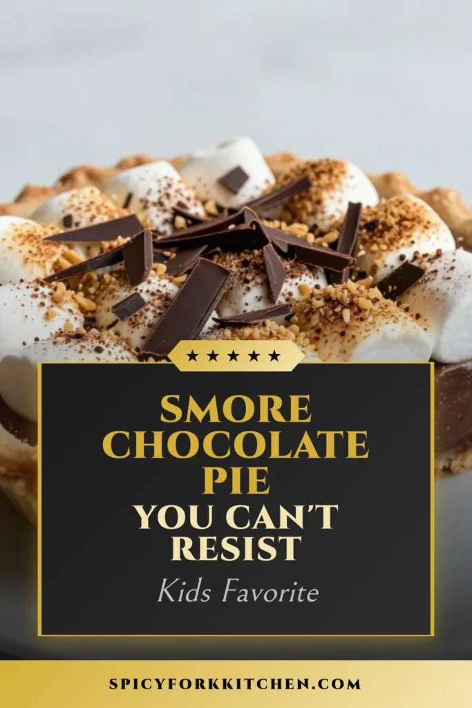 Indulge in the ultimate comfort food with this easy S'mores chocolate pie recipe! This no-bake chocolate pie features a rich, creamy filling nestled in a pre-made graham cracker pie crust, topped with mini marshmallows for that perfect toasted finish. Perfect for any gathering, this S'mores chocolate pie will satisfy your sweet cravings. Try it now and elevate your dessert game! Save this recipe for later! #S'moresDessert #ChocolatePieRecipe #EasyDesserts #NoBakePie