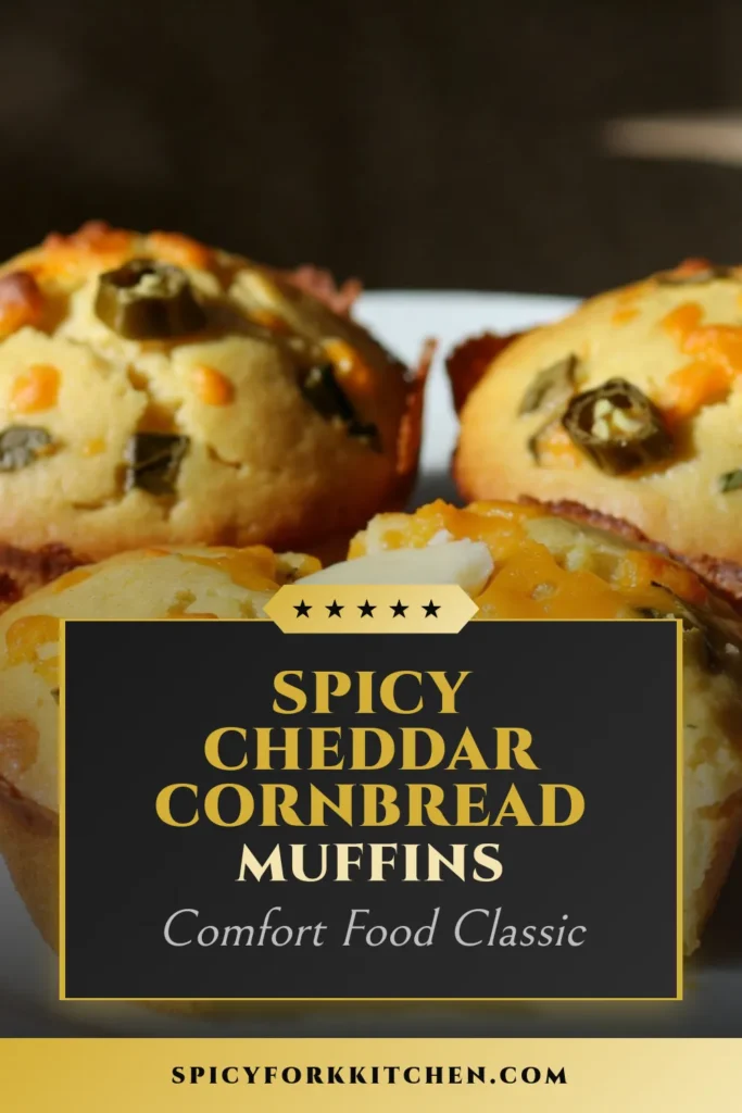 Indulge in the deliciousness of Cheddar Jalapeño Cornbread Muffins! This spicy cornbread muffin recipe is the perfect addition to any meal or a tasty snack on its own. With an easy cornbread muffins recipe, you can whip up savory muffin recipes that boast the perfect blend of sharp cheddar and jalapeño heat. Try these jalapeño cheese muffins for a flavor explosion that everyone will love. Save this recipe and elevate your baking today! #CornbreadMuffins #SpicyRecipes #SavoryMuffins #MuffinLovers