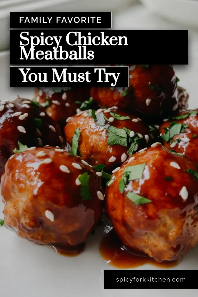 Spice up your meal with these delicious firecracker chicken meatballs! This easy chicken appetizer is perfect for any gathering. Made with ground chicken, breadcrumbs, and a fiery sauce, these spicy meatballs are baked to perfection. Ideal for those seeking quick and flavorful ground chicken recipes. Serve them hot and watch this baked meatballs with sauce become a family favorite! Save this easy recipe now! #FirecrackerChickenMeatballs #SpicyMeatballRecipe #EasyChickenAppetizers #GroundChickenRecipes