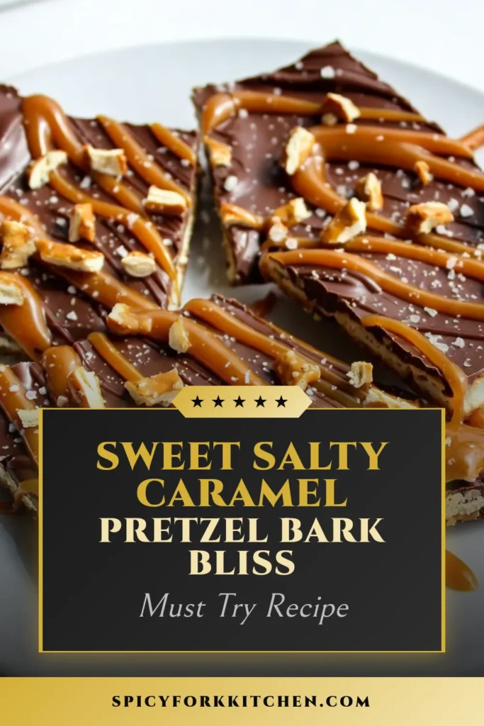 Indulge in the perfect blend of flavors with this easy no-bake caramel pretzel bark recipe! This chocolate pretzel dessert is a deliciously fun way to enjoy sweet and salty treats. Made with crispy pretzels, rich chocolate, and creamy caramel, it’s an ideal option for easy holiday snacks. Perfect for sharing, this salted caramel pretzel bark will be a hit at your next gathering. Save this recipe now and treat yourself! #CaramelPretzelBark #SweetAndSaltyTreats #ChocolatePretzelDessert #NoBakeDesserts