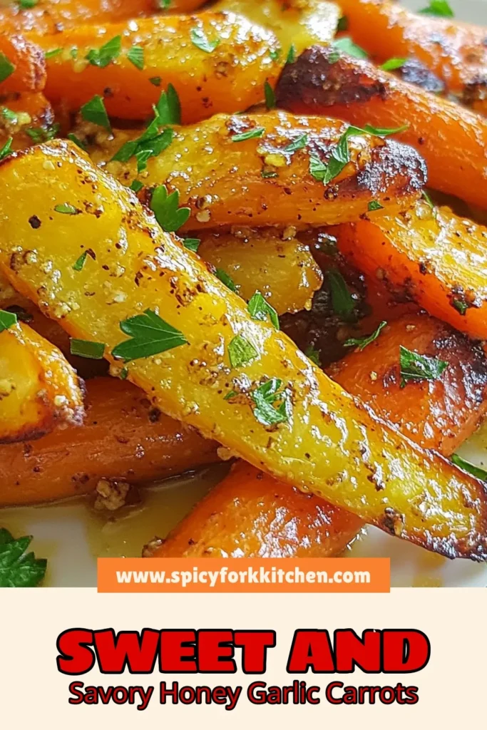 Discover the delightful taste of honey garlic roasted carrots with this easy roasted carrot recipe! Perfect as a healthy carrot side dish, these roasted carrots with honey and garlic are a must-try for your next meal. Simply toss baby carrots in a savory honey garlic mixture and roast until caramelized. Elevate your dinner with this delicious addition! Save and try this simple recipe today! #HoneyGarlicRoastedCarrots #HealthyCarrotSideDish #HoneyGarlicVegetableRecipes #RoastedCarrots