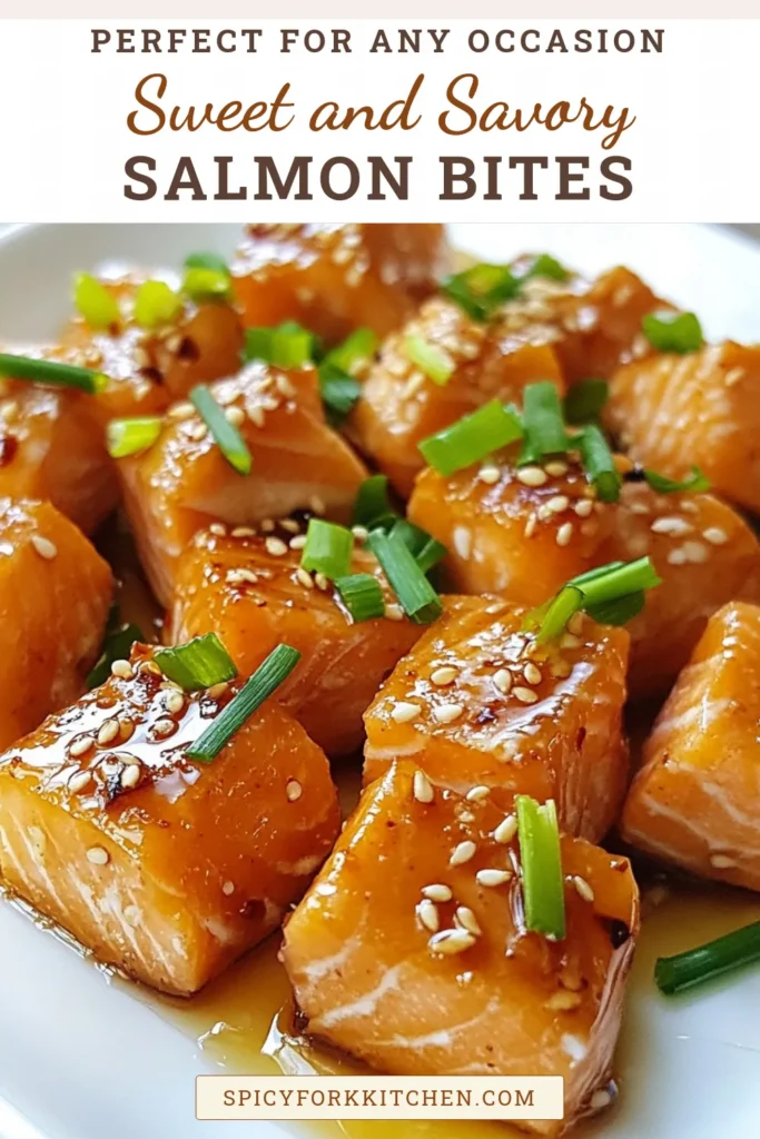 Discover the deliciousness of honey garlic salmon bites with this easy salmon recipe! These baked salmon appetizers are perfect for any occasion and pack a flavorful punch with honey soy salmon marinade. Ready in just 45 minutes, this healthy salmon dish is sure to impress your guests. Try this recipe today and elevate your culinary skills! Save it for your next gathering! #HoneyGarlicSalmonBites #EasySalmonRecipes #BakedSalmonAppetizers #HealthyEating