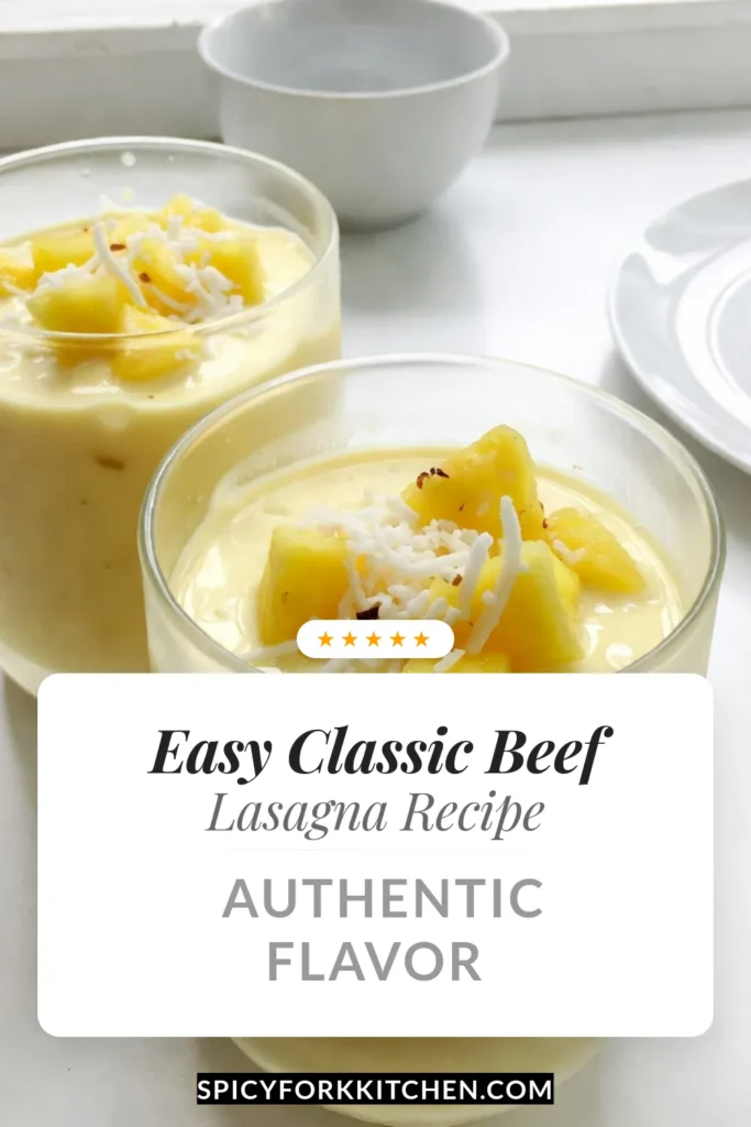 Dive into a delicious tropical smoothie recipe with this Pineapple Coconut Smoothie! Made with fresh pineapple chunks, ripe banana, creamy coconut milk, and Greek yogurt, this refreshing smoothie with yogurt is perfect for a healthy snack. Enjoy the delicate balance of flavors and textures, making it a must-try for smoothie lovers. Blend up this creamy coconut smoothie today! Save this recipe for a refreshing treat. #TropicalSmoothie #PineappleCoconutSmoothie #HealthySmoothie #RefreshingDrink