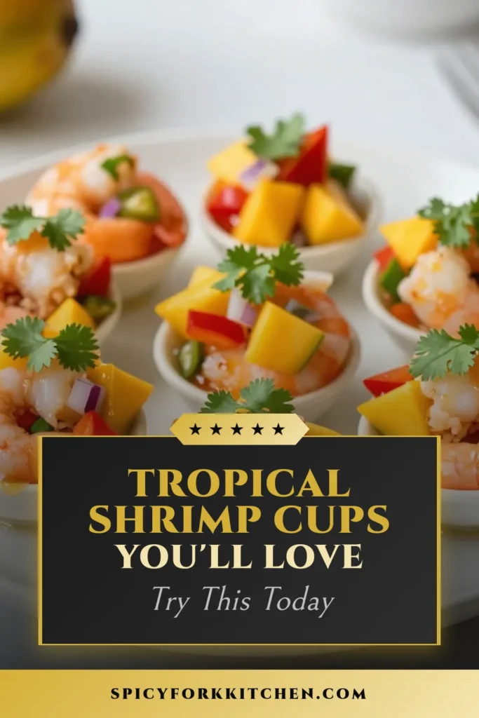 Discover the perfect blend of flavors with these Mango Salsa Shrimp Cups! This easy shrimp appetizer features tender shrimp paired with a fresh mango salsa recipe, creating a delightful tropical shrimp dish. Serve them at your next gathering for a delicious twist everyone will love. Make these shrimp salsa cups in just 30 minutes and enjoy vibrant flavors in every bite. Save this recipe for your next party! #MangoShrimpCups #EasyShrimpAppetizers #TropicalShrimpDish #FreshMangoSalsaRecipe