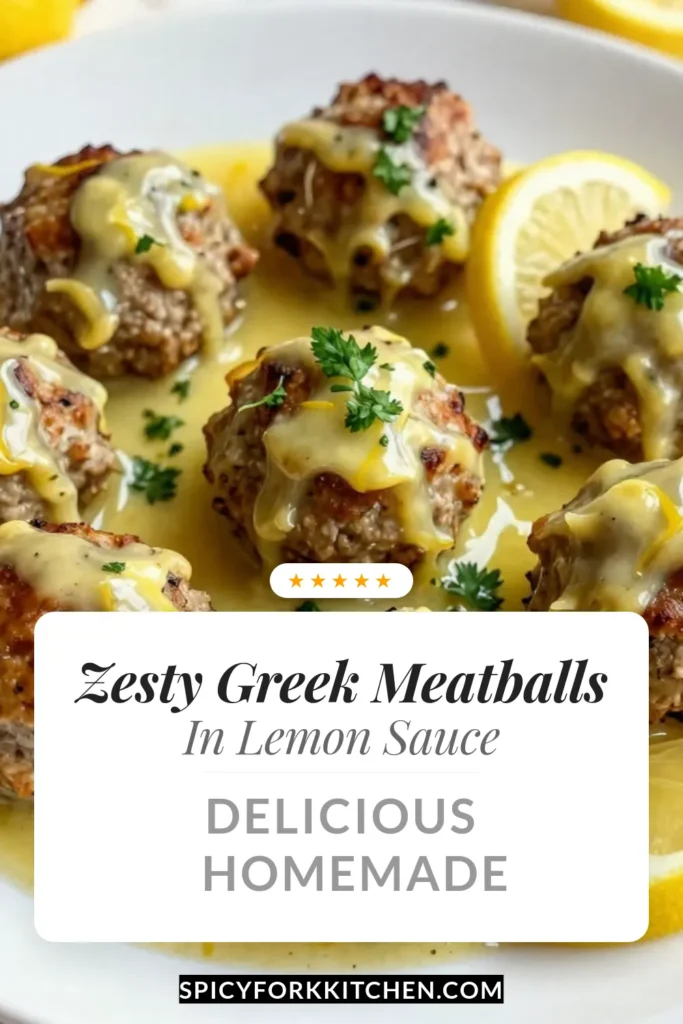 Discover a delicious Greek meatballs recipe that's perfect for any occasion! These flavorful beef meatballs with lemon are bathed in a zesty lemon sauce that elevates traditional Greek meatballs to new heights. This easy meatball recipe takes just 35 minutes from prep to plate. Impress your family or guests with a taste of Greece at home. Try this lemon sauce meatballs dish today and save for later! #GreekMeatballs #LemonSauce #EasyMeatballRecipes #CookingAtHome