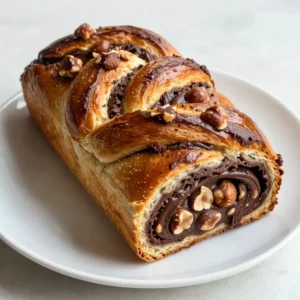 To make a delicious chocolate hazelnut babka, you will need: - 4 cups all-purpose flour - 1/4 cup granulated sugar - 1 packet (2&frac14; teaspoons) active dry yeast - 1/2 teaspoon salt - 1/2 cup whole milk, warmed - 1/2 cup unsalted butter, melted and cooled - 3 large eggs - 1 teaspoon vanilla extract - 1 cup hazelnuts, toasted and roughly chopped - 1 cup chocolate hazelnut spread (like Nutella) - 1/4 cup unsweetened cocoa powder - 1 egg (for egg wash) These ingredients come together to create a rich, flavorful dough. The flour gives structure, while the sugar adds sweetness. Yeast helps the dough rise, making it light and airy. The milk and butter add richness, and eggs give the babka a lovely color and texture. You can customize your babka with these optional ingredients: - Cinnamon for a warm spice flavor - Orange zest for a fresh twist - Almond extract for a nutty note - Dark chocolate chunks for extra richness Feel free to experiment! Each addition can make your babka unique. To create your chocolate hazelnut babka, gather the following tools: - Large mixing bowl - Whisk - Rolling pin - Baking pan (9x5 inch loaf pan) - Clean kitchen towel - Wire rack for cooling Having the right equipment makes your baking process smoother. It also helps you achieve the best results. {{ingredient_image_1}} To start, grab a large mixing bowl. Combine 4 cups of all-purpose flour, 1/4 cup of granulated sugar, 2&frac14; teaspoons of active dry yeast, and 1/2 teaspoon of salt. In another bowl, mix 1/2 cup of warmed whole milk, 1/2 cup of melted and cooled unsalted butter, 3 large eggs, and 1 teaspoon of vanilla extract. Stir these wet ingredients into the dry mix until a dough forms. Now, turn the dough onto a floured surface. Knead it for 8 to 10 minutes. You want it smooth and elastic. Next, shape the dough into a ball. Place it in a greased bowl, cover with a towel, and let it rise in a warm spot for 1 to 2 hours. It should double in size. While the dough rises, you can make the filling. In a bowl, mix 1 cup of chocolate hazelnut spread with 1/4 cup of unsweetened cocoa powder. Stir until it&rsquo;s smooth. For a crunch, add half of the toasted hazelnuts now. Once your dough has risen, punch it down to release the air. Roll it out on a floured surface into a large rectangle. Aim for about 16 by 24 inches. Spread the chocolate hazelnut filling evenly across the dough. Then, sprinkle the remaining chopped hazelnuts on top. From one long side, carefully roll the dough into a log. Pinch the seam to seal it. Slice the log in half lengthwise, exposing the filling. Now, twist the two halves together. Coil the twisted dough into a loaf shape. Place it in a greased 9x5 inch loaf pan. Cover the pan with a towel and let the babka rise for another 30 to 45 minutes. Preheat your oven to 350&deg;F (175&deg;C) during the last 10 minutes of rising. Beat an egg and brush it over the top for a glossy finish. Bake for 30 to 35 minutes. Look for a deep golden color. If the top browns too fast, cover it with aluminum foil halfway through baking. Enjoy the warm aroma filling your kitchen! - Not Measuring Ingredients Correctly: Use a scale for accurate measurements. - Skipping the Dough Rise: This step adds lightness and fluffiness. - Overmixing the Dough: Mix until combined. Overmixing makes the dough tough. - Too Much Flour: Flour should be added gradually to avoid a dry dough. - Not Prepping the Pan: Grease your pan well to prevent sticking. - Kneading: Knead the dough for 8-10 minutes until it feels smooth. - Warm Environment: Let the dough rise in a warm spot. This helps it double in size. - Egg Wash: Brush the dough with an egg for a shiny, golden crust. - Baking Time: Bake until golden brown, but check often to avoid burning. - Fresh Hazelnuts: Toast hazelnuts for a richer flavor before adding them to the filling. - Quality Chocolate Spread: Use a high-quality chocolate hazelnut spread for the best taste. - Cocoa Powder: Choose unsweetened cocoa powder for a deep chocolate flavor. - Vanilla Extract: Always use pure vanilla for a more intense flavor. These tips can help you create a rich and delightful Chocolate Hazelnut Babka that impresses! Pro Tips Use Fresh Yeast: For the best rise and texture, ensure your yeast is fresh and active. You can test it by mixing it with warm water and sugar; it should foam within minutes. Room Temperature Ingredients: Let your eggs and butter come to room temperature before mixing. This helps create a smoother dough that rises better. Chill the Filling: For easier spreading, chill the chocolate hazelnut filling slightly before applying it to the dough. This prevents it from melting into the dough too quickly. Storage Tips: Keep any leftover babka in an airtight container at room temperature for up to 3 days. You can also freeze slices for later enjoyment! {{image_2}} You can change the filling in your babka to suit your taste. Try using almond paste instead of chocolate hazelnut spread. You can also mix in fruit jams like raspberry or cherry for a sweet twist. If you prefer something less sweet, consider a savory filling. A blend of cheese and herbs can give your babka a unique flavor. While hazelnuts are classic, you can experiment with different nuts. Walnuts and pecans bring their own rich taste. Almonds add a nice crunch and a different flavor profile. You can even use a mix of nuts for extra depth. Just make sure to toast them first. Toasting enhances their flavor and adds a lovely crunch. You can make this babka fit different diets. For gluten-free options, use a gluten-free flour blend. Look for one that works well for baking. If you want a vegan babka, replace the eggs with flax eggs or applesauce. Use plant-based milk and a vegan butter substitute. This way, everyone can enjoy the rich and irresistible delight of babka. To keep your chocolate hazelnut babka fresh, wrap it tightly in plastic wrap. This keeps moisture in and prevents it from drying out. Place the wrapped babka in an airtight container or a resealable bag. Store it at room temperature for up to three days. If you want it to last longer, consider refrigeration. When you want to enjoy leftover babka, preheat your oven to 350&deg;F (175&deg;C). Unwrap the babka and place it on a baking sheet. Heat it for about 10 to 15 minutes. This warming brings back the soft texture and melts the chocolate spread slightly. You can also use a microwave. Heat it for 15 to 20 seconds for a quick treat. If you want to freeze babka, first let it cool completely. Wrap it tightly in plastic wrap and then in aluminum foil. This double wrapping protects it from freezer burn. You can freeze babka for up to three months. To enjoy, thaw it overnight in the fridge and then reheat it as mentioned above. Babka has roots in Eastern European Jewish culture. It comes from the Polish word for "grandmother." People baked it to celebrate special occasions. The sweet bread often had chocolate or cinnamon fillings. Over time, bakers added new flavors. Chocolate hazelnut babka is a tasty twist on this classic. Yes, you can use milk alternatives. Almond milk, oat milk, or soy milk work well. Choose unsweetened versions to keep the flavor balanced. Just make sure to warm your milk alternative before adding it to the dough. It helps the yeast activate and rise. Check for a deep golden color on the top. You can also insert a toothpick into the center. If it comes out clean, your babka is ready. The texture should feel soft but not doughy. If the top browns too fast, cover it with foil halfway through baking. You can find chocolate hazelnut babka at bakeries or specialty stores. Many grocery stores also carry it now. If you want something homemade, try local artisan bakeries. Some online shops sell babka too, making it easy to enjoy this treat. This guide covered all you need for making Chocolate Hazelnut Babka. We explored the key ingredients and equipment you need. You learned the step-by-step process from dough to baking. I shared tips to avoid mistakes and improve texture. You can also explore tasty variations, storage tips, and common questions. Now, it's your turn to bake and enjoy this delicious treat!