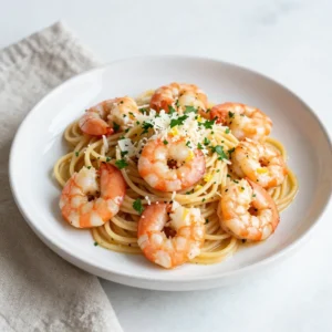 - 8 ounces linguine pasta - 1 pound large shrimp, peeled and deveined - 4 tablespoons unsalted butter - 3 cloves garlic, minced - 1/4 teaspoon red pepper flakes - 2 tablespoons lemon juice - 1 tablespoon lemon zest - 1/4 cup fresh parsley, chopped - Salt and pepper to taste To make Shrimp Scampi Linguine, you need fresh ingredients. Start with linguine pasta. This type of pasta is perfect for catching the sauce. Use large shrimp that are peeled and deveined. These shrimp cook quickly and taste great. Garlic and butter add rich flavor. The red pepper flakes give a nice kick. - Grated Parmesan cheese - Extra parsley for garnish For a tasty finish, add grated Parmesan cheese. It melts beautifully over the hot linguine. Extra parsley adds color and freshness. These toppings make the dish even better. - Salt, pepper, and red pepper flakes - Lemon juice and zest Don't forget to have salt and pepper ready. They enhance the taste. Red pepper flakes add heat, so adjust to your liking. Lemon juice and zest brighten the dish. The acidity cuts through the richness, making each bite refreshing. {{ingredient_image_1}} To cook the linguine, first, get a large pot. Fill it with water and add salt. The salt makes the pasta taste better. Bring the water to a boil. Once boiling, add the linguine. Cook it according to the package instructions. You want it to be al dente, which means it should be firm but not hard. This usually takes about 8 to 10 minutes. After cooking, drain the linguine but keep about half a cup of the pasta water. This water can help the sauce later. Now, let&rsquo;s prepare the shrimp. Take a large skillet and place it over medium heat. Add the unsalted butter and let it melt. Then, add the minced garlic. Stir it for about one minute until it smells good, but don&rsquo;t let it burn. Next, add the shrimp to the skillet. Season them with salt, pepper, and red pepper flakes. Cook the shrimp for about 2 to 3 minutes on each side. They should turn pink and opaque when done. This shows they are cooked through. Once the shrimp are ready, it's time to combine everything. Stir in the lemon juice and lemon zest. Then, add the cooked linguine to the skillet. Toss everything together. If the sauce looks too dry, add some of the reserved pasta water. Do this a little at a time until you reach the sauce consistency you like. Finally, remove the skillet from heat and fold in the chopped parsley. Taste and adjust the seasoning with more salt or pepper if needed. Enjoy your delicious shrimp scampi linguine! To avoid rubbery shrimp, cook them just right. Shrimp cook fast. They only need about 2-3 minutes on each side. When they turn pink and opaque, they are done. Overcooking makes them tough. Keep an eye on them while they cook. For the best seasoning, use fresh garlic and herbs. Add salt and pepper to taste. Red pepper flakes bring a nice kick. If you want more flavor, try adding lemon juice or zest. These brighten the dish. To boost the flavor, consider adding fresh herbs. Basil, thyme, or dill work well in shrimp scampi. They add depth and freshness. You can also use white wine or broth for more complexity. A splash of white wine adds a nice touch. It enhances the sauce and pairs well with shrimp. Using a skillet is great for shrimp scampi. It allows even cooking and quick preparation. The heat from the skillet helps blend the flavors fast. If you have a non-stick skillet, use it. It makes clean-up easier. Timing is key in preparation. Have all your ingredients ready before starting. This way, you can cook everything smoothly. The quicker you combine the shrimp and pasta, the better the dish will taste. Pro Tips Use Fresh Shrimp: For the best flavor and texture, opt for fresh shrimp instead of frozen. If using frozen, ensure they are properly thawed before cooking. Don&rsquo;t Overcook the Shrimp: Shrimp cook quickly; overcooking can make them tough. Look for them to turn pink and opaque, which usually takes 2-3 minutes per side. Adjust the Spice Level: Feel free to modify the amount of red pepper flakes based on your spice preference. You can also add a pinch of cayenne for extra heat! Save Pasta Water: The reserved pasta water is starchy and will help to thicken your sauce. Add it gradually until you reach the desired consistency. {{image_2}} You can switch the shrimp for scallops or chicken. Scallops offer a sweet, tender bite. They cook quickly, just like shrimp. If you use chicken, cut it into small pieces. Cook until golden brown. This keeps it juicy. For a vegetarian twist, try using mushrooms or zucchini. Both soak up flavors well. You can also use plant-based shrimp for a similar taste and texture. These options make the dish fun for everyone. To enhance the taste, add spices or different herbs. A pinch of smoked paprika adds warmth. Fresh basil can bring a bright flavor. Try using thyme for a woodsy touch. Each herb changes the dish&rsquo;s vibe. You can also swap linguine for other pasta types. Fettuccine or penne works well, too. Gluten-free pasta is also an option. Use what you like best. This keeps the meal exciting. Pair your shrimp scampi linguine with side dishes. A simple green salad adds a nice crunch. Garlic bread makes a great side, too. It&rsquo;s perfect for soaking up extra sauce. For plating, twirl the pasta into a nest. This gives it a nice look. Top with shrimp and a sprinkle of parsley. Add a light dusting of cheese for extra flair. A slice of lemon on the side looks great and adds freshness. After enjoying your shrimp scampi linguine, store any leftovers right away. Place it in an airtight container. This keeps it fresh. You can refrigerate the dish for up to three days. If you want to save it longer, freeze it. Wrap it tightly in plastic wrap, then put it in a freezer bag. It can last for up to three months in the freezer. When it's time to eat leftovers, you want them to taste great. The best way to reheat shrimp scampi linguine is on the stove. Heat it in a skillet over medium heat. Add a splash of water or broth to keep it moist. Stir often to avoid burning. If you use a microwave, heat it in short bursts. Check often to prevent overcooking. In the fridge, shrimp scampi linguine stays good for three days. If you freeze it, it can last for up to three months. Signs that your dish is no longer good are off smells, discoloration, or a slimy texture. If you notice any of these, it&rsquo;s best to toss it out. It takes about 10 minutes to prep and 20 minutes to cook. In total, you need about 30 minutes. This quick time makes it perfect for a weeknight meal. Yes, you can use frozen shrimp. Just thaw them before cooking. Frozen shrimp are often convenient and can taste great. Fresh shrimp do have a better texture and flavor, but both options work well. If you use frozen shrimp, make sure to pat them dry before adding to the skillet. You can use spaghetti, fettuccine, or penne instead of linguine. These pastas will hold the sauce well. For a gluten-free option, you can use rice noodles or gluten-free pasta. These choices will still give you a tasty dish. Shrimp scampi linguine is a tasty dish made with simple ingredients. You learned about cooking linguine, preparing shrimp, and combining flavors. Remember to use fresh herbs and lemon for a pop of taste. You can also try different proteins or pasta types for variety. Store leftovers wisely to keep them fresh longer. Enjoy this dish with friends or family, and get creative with your own twist! Try it out and savor every bite.