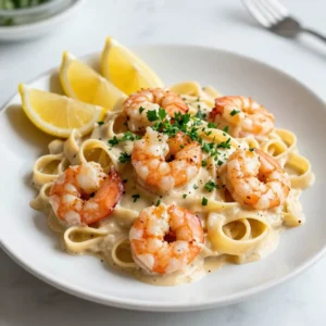 To make Cajun Shrimp Alfredo Pasta, you need these key items: - 8 oz fettuccine pasta - 1 lb large shrimp, peeled and deveined - 2 tablespoons Cajun seasoning - 3 tablespoons olive oil, divided - 3 cloves garlic, minced - 1 cup heavy cream - 1/2 cup grated Parmesan cheese - 1/4 cup fresh parsley, chopped - Salt and pepper to taste - Lemon wedges for garnish These ingredients create a vibrant dish packed with flavor. The fettuccine serves as a great base, while the shrimp brings a nice texture. The Cajun seasoning adds a kick that makes each bite exciting. You can easily change a few items if needed: - For the fettuccine, try penne or linguine. Both hold sauce well. - If you want to switch shrimp, use chicken or scallops. They work nicely in this dish. - For dairy-free options, use coconut cream and nutritional yeast instead of heavy cream and cheese. This still gives a creamy feel without dairy. Making these swaps can help you enjoy this dish in various ways. You can cater to different diets without losing the great flavor! {{ingredient_image_1}} First, cook the fettuccine pasta until it is al dente. This usually takes about 8-10 minutes. Make sure to check the package for exact timing. Once done, drain the pasta. Remember to save &frac12; cup of the pasta water. This water will help make your sauce creamy later. Next, toss the shrimp with Cajun seasoning in a bowl. Ensure each shrimp is coated well. In a large skillet, heat 2 tablespoons of olive oil over medium-high heat. Add the shrimp and saut&eacute; for 2-3 minutes on each side. You want them to turn pink and opaque. Once cooked, set the shrimp aside on a plate. In the same skillet, reduce the heat to medium and add the last tablespoon of olive oil. Add minced garlic and saut&eacute; for about 1 minute until it smells great. Pour in the heavy cream and bring it to a gentle simmer. Stir in the grated Parmesan cheese until it melts and becomes creamy. If the sauce looks too thick, add some reserved pasta water to reach your preferred consistency. Now, return the cooked shrimp to the skillet. Mix them into the creamy sauce. Next, add the cooked fettuccine and toss everything together gently. Make sure the pasta is well coated with the sauce. Season with salt and pepper to taste. Finally, stir in chopped parsley for a fresh touch. Serve right away and enjoy! How to prevent shrimp from overcooking To keep shrimp tender, cook them for just 2-3 minutes per side. They should turn pink and opaque. Remove them as soon as they reach this point. Overcooking makes shrimp rubbery. Choosing the right shrimp Use large shrimp for this dish. They hold up well in the sauce and have great flavor. Look for fresh shrimp that are firm and smell like the ocean. Frozen shrimp work too; just thaw them first. Adjusting Cajun seasoning levels Start with 2 tablespoons of Cajun seasoning. Taste the shrimp after cooking. If you want more heat, add a little more seasoning. You can always sprinkle more on top before serving. Adding extra spices for depth Consider adding a pinch of smoked paprika or cayenne pepper. These spices add a nice kick and depth to the dish. Just a little goes a long way. Experiment to find your perfect blend. Tips for achieving the desired thickness For a rich sauce, use heavy cream. If it gets too thick, add some reserved pasta water. This also helps the sauce cling to the pasta better. Stir well to mix. How to fix a thin sauce If your sauce is too thin, try simmering it a bit longer. This will help it thicken. You can also add more cheese for creaminess. Stir in grated Parmesan until it melts and blends in. Pro Tips Perfectly Cooked Shrimp: Be careful not to overcook the shrimp; they should be pink and opaque. Remove them from the heat as soon as they reach that point to avoid a rubbery texture. Homemade Cajun Seasoning: For a fresher flavor, consider making your own Cajun seasoning blend using paprika, cayenne, garlic powder, onion powder, and dried herbs. Adjusting Sauce Consistency: If your sauce is too thick, add the reserved pasta water gradually until you achieve the desired creaminess without compromising flavor. Garnish for Visual Appeal: A sprinkle of freshly chopped parsley not only adds a pop of color but also enhances the dish's flavor profile, making it more appetizing. {{image_2}} You can switch up the protein in this dish. Chicken works great. Cut it into bite-sized pieces and season just like the shrimp. Sausage is another tasty choice. Use smoked sausage for a nice smoky flavor. If you prefer a vegetarian option, try using mushrooms or tofu instead of meat. These options add flavor and keep it filling. If you need gluten-free pasta, use rice or quinoa pasta. They cook well and taste good with the sauce. For those who want vegan options, replace heavy cream with coconut milk or cashew cream. Nutritional yeast can replace Parmesan cheese. This keeps the dish creamy and flavorful while meeting your dietary needs. Want to add some veggies? Spinach or bell peppers work well here. Toss in fresh spinach right before serving for a pop of color and nutrition. You can also saut&eacute; bell peppers with the garlic for extra flavor. Try different cheese types in the sauce, like gouda or cheddar, for a unique twist. Each cheese adds a new layer of taste. To keep your Cajun Shrimp Alfredo Pasta fresh, store it in an airtight container. Refrigerate it within two hours after cooking. This helps prevent bacteria growth. Use the following tips for best results: - Cool the dish first: Let it sit for about 30 minutes before sealing. - Separate pasta and sauce: If possible, store the pasta and sauce in separate containers. This keeps them from getting too soggy. When you reheat your pasta, keep it moist to avoid dryness. Here are methods that work well: - Stovetop: Heat a skillet over low heat. Add a splash of water or cream. Stir often until warmed through. - Microwave: Place the pasta in a microwave-safe dish. Cover it with a damp paper towel. Heat in short bursts of 30 seconds, stirring in between. To refresh the flavors, you can add a little extra Cajun seasoning or fresh parsley while reheating. Yes, you can freeze Cajun Shrimp Alfredo Pasta. However, the texture may change slightly. Follow these steps for best results: - Cool completely: Allow the dish to come to room temperature. - Use freezer-safe containers: Divide into portions for easier thawing later. To thaw and reheat: - Thaw overnight in the fridge: This is the best way to keep the texture. - Reheat on the stovetop: Add a bit of cream or water to help the sauce regain its creamy texture. Enjoy your meal again with these simple storage and reheating tips! Cajun Shrimp Alfredo Pasta is a creamy dish with bold flavors. It brings together shrimp, pasta, and a rich sauce. I love how the Cajun seasoning adds a kick to the creaminess of Alfredo. This dish usually features fettuccine pasta, but you can use any pasta you like. It&rsquo;s perfect for dinner or a special occasion. Common serving styles include plating the pasta and topping it with shrimp and sauce. You can garnish it with fresh parsley and lemon for extra zest. Many people enjoy it with a side salad or garlic bread. To make Cajun Shrimp Alfredo Pasta spicier, consider adding more Cajun seasoning. You can also use hot sauce or crushed red pepper flakes for an extra kick. Adjust the spice level to fit your taste. If you want a different flavor, try adding chipotle sauce for a smoky taste. Mixing in a dash of cayenne pepper gives a nice heat without changing the dish too much. Just remember to taste as you go, so you don&rsquo;t overpower the other flavors. Yes, you can make Cajun Shrimp Alfredo Pasta ahead of time. To meal prep, cook the pasta and shrimp but skip the sauce. Store the pasta and shrimp in separate containers. You can prepare the sauce fresh when you&rsquo;re ready to eat. The best storage method is to keep everything in airtight containers in the fridge. This keeps the flavors fresh. When reheating, add a splash of cream or pasta water to the sauce to restore its creaminess. Cajun Shrimp Alfredo Pasta is a tasty dish with simple steps. You learned about the key ingredients, like fettuccine and shrimp, and how to cook them right. I shared tips for flavor, texture, and storage to help you succeed. Experiment with different proteins or veggies for fun twists, too. This dish is great for any meal. With a few simple tweaks, you can make it your own. Enjoy your cooking adventure and the delicious results!