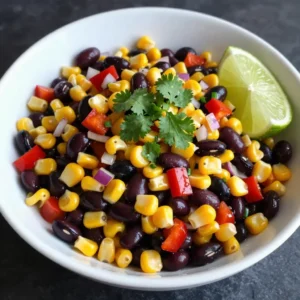 - 1 can (15 oz) black beans, rinsed and drained - 1 cup corn kernels (fresh or frozen, thawed) - 1 red bell pepper, finely diced - 1/2 red onion, finely chopped - 1 jalape&ntilde;o pepper, deseeded and minced (adjust for spice preference) - 1/4 cup fresh cilantro, chopped - 2 tablespoons lime juice - 2 tablespoons olive oil - 1 teaspoon cumin - 1 teaspoon chili powder - Salt and pepper to taste - Optional: 1 avocado, diced for creaminess You can add more flavor with these ingredients: - Diced tomatoes for extra juiciness - Corn chips for crunch - Cheese, like feta or queso fresco, for creaminess - A dash of hot sauce for heat Black beans are high in protein and fiber. They help keep you full. Corn adds sweetness and is a good source of carbs. Red bell peppers give vitamin C and a nice crunch. Jalape&ntilde;os add spice and flavor. The olive oil provides healthy fats. Lime juice gives a fresh taste and vitamin C. Cumin and chili powder add depth and warmth to the salad. If you add avocado, it will bring healthy fats and a creamy texture. {{ingredient_image_1}} Start by gathering your ingredients. You will need black beans, corn, red bell pepper, red onion, jalape&ntilde;o, and cilantro. 1. Rinse and drain the black beans. This step removes excess sodium and makes them taste fresh. 2. Thaw the corn if you use frozen. Fresh corn is great, too. 3. Dice the red bell pepper finely. This adds color and crunch. 4. Chop the red onion into small pieces. It gives a nice flavor kick. 5. Deseed and mince the jalape&ntilde;o. Adjust it based on how spicy you want the salad. 6. Chop the cilantro. It brings a bright taste to the dish. Now, let&rsquo;s make the dressing. It&rsquo;s simple and tasty. 1. In a small bowl, whisk together the lime juice and olive oil. 2. Add cumin and chili powder. These spices give the salad a zesty flavor. 3. Season with salt and pepper. Taste it to check if it&rsquo;s just right. Now it&rsquo;s time to mix everything together. 1. In a large mixing bowl, combine the black beans, corn, bell pepper, onion, jalape&ntilde;o, and cilantro. 2. Pour the dressing over the salad mixture. 3. Gently toss everything together. Make sure everything is coated well. 4. If you want, fold in diced avocado for some creaminess. Be careful not to mash it. 5. Taste the salad. You can add more salt, pepper, or lime juice if needed. 6. Cover the bowl and place it in the fridge for at least 30 minutes. This allows the flavors to mix and become even better. Now you have a fresh and zesty black bean corn salad ready to enjoy! You can control the heat in your salad. If you prefer less spice, skip the jalape&ntilde;o or use just a little. For more heat, add more jalape&ntilde;o or even a dash of hot sauce. Taste as you go. This way, you get the flavor you love. Chilling your salad is key. It helps the flavors mix and taste better. I suggest letting it chill for at least 30 minutes. If you have time, chill it longer. This makes the salad fresh and zesty when you serve it. Presentation makes a difference. Serve your salad in a bright bowl to catch the eye. Garnish with cilantro sprigs and lime wedges for color. You can also add a crunch by topping with tortilla chips right before serving. This makes it fun and tasty! Pro Tips Use Fresh Ingredients: Whenever possible, opt for fresh corn and vegetables for a vibrant flavor and texture. Adjust Spice Levels: If you're sensitive to spice, make sure to remove all seeds from the jalape&ntilde;o or use a milder pepper. Chill for Flavor: Allow the salad to chill in the refrigerator for at least 30 minutes to enhance the flavors. Customize with Add-ins: Feel free to add other ingredients like diced tomatoes or cheese to personalize your salad. {{image_2}} You can boost this salad with protein. Grilled chicken adds a nice flavor. Cooked quinoa is a great option, too. It&rsquo;s light and adds fiber. If you're vegan or vegetarian, try tofu. Just cube it and toss it in. This makes the salad more filling and nutritious. Plus, it&rsquo;s easy to mix and match proteins based on what you like. Want to switch up the flavor? Use citrus! Lemon or orange juice can replace lime juice. It gives a fresh and bright taste. You can also play with herbs. Swap cilantro for parsley or basil. Each herb adds its unique flair. Experimenting with flavors is fun and lets you create a dish that fits your taste. Seasonal ingredients can change your salad's vibe. In summer, add diced tomatoes for juiciness. In fall, swap corn for roasted sweet potatoes. You can even throw in some diced apples for crunch. These changes keep the salad exciting year-round. Plus, using seasonal ingredients is often fresher and tastier. Enjoy the creativity! To keep your Zesty Black Bean Corn Salad fresh, store it in an airtight container. This step prevents air and moisture from ruining the flavors. Make sure to seal the container tightly. If you have any leftover dressing, keep it in a separate small jar. This way, you can dress the salad just before serving. Your salad will stay fresh in the fridge for about 3 to 5 days. However, the flavors will change over time. The salad may become soggy after a couple of days, especially if the avocado is in it. If you want the best taste, eat it within the first two days. I do not recommend freezing this salad. The texture of the beans and corn can change when frozen. Fresh ingredients like bell peppers and cilantro do not hold up well in the freezer either. If you want to make it ahead, prepare the salad without dressing. Store it in the fridge and add the dressing when you're ready to eat. This keeps everything fresh and crunchy. You can use pinto beans or kidney beans instead of black beans. Both have a similar texture. Chickpeas are another great option. They add a nice bite and flavor. You could even use lentils for a different twist. Just make sure to rinse and drain them well. To add heat, use more jalape&ntilde;o peppers. You can also add diced serrano peppers for a kick. If you like it really spicy, try a dash of hot sauce. Another option is to sprinkle in some cayenne pepper. Taste as you go to find the perfect level for you. Yes, you can make this salad ahead. It tastes even better after chilling in the fridge. Just cover it and let it sit for at least 30 minutes. If you add avocado, do this right before serving. This keeps it fresh and green, not brown. This blog post shared key ingredients, clear steps, and helpful tips for your salad. We discussed how to adjust spice levels, chill for best taste, and serve with flair. You learned about tasty variations and smart storage methods to keep your salad fresh. Keep these tips in mind for great results every time. Now, you have everything you need to make a delicious salad that suits your taste. Enjoy your cooking and impress your friends with your skills!