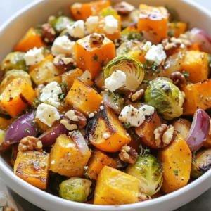 To make this roasted winter vegetable salad, you need a few key veggies. Here&rsquo;s what you will need: - 2 cups butternut squash, peeled and cubed - 2 cups Brussels sprouts, halved - 1 cup carrots, sliced - 1 red onion, cut into wedges These vegetables bring color and nutrition to your dish. Butternut squash adds a sweet flavor. Brussels sprouts offer a nice crunch. Carrots add a hint of earthiness, and red onion gives a bit of zing. You can make this salad even better with some tasty extras. Here are some optional add-ins: - 1/4 cup feta cheese, crumbled - 1/4 cup toasted walnuts, chopped Feta cheese brings a creamy texture and a salty bite. Walnuts add a nutty crunch that contrasts well with the soft roasted veggies. The right seasoning makes a big difference in flavor. Here&rsquo;s what you need: - 2 tablespoons olive oil - 1 teaspoon dried thyme - 1 teaspoon smoked paprika - Salt and pepper to taste - 2 tablespoons balsamic glaze Olive oil helps the veggies roast perfectly. Thyme and smoked paprika add warmth and depth. Salt and pepper enhance all the flavors, while balsamic glaze gives a sweet and tangy finish. Now you're all set to create a delicious and healthy roasted winter vegetable salad! {{ingredient_image_1}} First, you need to preheat your oven to 400&deg;F (200&deg;C). This step is key for roasting. A hot oven helps the vegetables cook evenly. Next, you&rsquo;ll prepare the vegetables. Take 2 cups of butternut squash and peel it. Then cube it into bite-sized pieces. Halve 2 cups of Brussels sprouts and slice 1 cup of carrots. Cut 1 red onion into wedges. Place all these veggies in a large mixing bowl. Now, we roast the vegetables. Drizzle 2 tablespoons of olive oil over them. Add 1 teaspoon of dried thyme and 1 teaspoon of smoked paprika. Don&rsquo;t forget to season with salt and pepper to taste. Toss everything well to coat. Spread the seasoned mix onto a large baking sheet in a single layer. Roast in the oven for 25 to 30 minutes. Stir them halfway through. Look for that tender texture and slight caramelization. Once done, let them cool for a few minutes. This step ensures the salad has the best taste. Roasting vegetables brings out their natural sweetness. Start by preheating your oven to 400&deg;F (200&deg;C). Cut your veggies into even pieces to ensure they cook at the same rate. Spread them out on a baking sheet. If they are too close together, they will steam instead of roast. Give them space to caramelize properly. Stir the veggies halfway through cooking. This helps them brown evenly. You can boost the taste of your roasted winter vegetable salad with simple tricks. Use fresh herbs like rosemary or parsley for a bright touch. Adding a splash of lemon juice just before serving brightens the flavors. For a smoky kick, try using smoked salt instead of regular salt. Toss in some garlic for extra depth. Experiment with different types of vinegar, like apple cider, for a twist. Serve your salad warm or at room temperature. Use a large wooden bowl for a rustic look. Top it with crumbled feta and chopped walnuts for crunch. Drizzle balsamic glaze over the top for a tangy finish. This adds a lovely shine and flavor. Pair this salad with grilled chicken or quinoa for a complete meal. Enjoy the vibrant colors and flavors on your plate! Pro Tips Use Fresh Vegetables: Opt for seasonal, fresh vegetables for the best flavor and nutrition. Don&rsquo;t Overcrowd the Baking Sheet: Give the vegetables enough space on the baking sheet to ensure they roast rather than steam. Experiment with Spices: Feel free to add your favorite herbs or spices to customize the flavor profile of the salad. Make it a Meal: Add protein such as grilled chicken or chickpeas to make this salad a satisfying main dish. {{image_2}} While butternut squash, Brussels sprouts, and carrots shine in this salad, you can mix it up! Consider using sweet potatoes for a creamy texture. They add a nice sweetness. Parsnips or turnips also bring a unique flavor. They roast well and add depth. You can even try cauliflower for a crunchy twist. Just chop it into bite-sized pieces and follow the same roasting steps. The key is to choose vegetables you enjoy. If you want a vegan or dairy-free salad, skip the feta cheese. Instead, add chickpeas for protein. They will make the salad hearty. You can also use avocado slices for a creamy feel. They provide healthy fats and a rich flavor. A sprinkle of nutritional yeast can give a cheesy taste without dairy. Just make sure to check your balsamic glaze for hidden dairy ingredients. Balsamic glaze adds a nice tang, but other dressings can shine too. Try a simple lemon vinaigrette. Mix lemon juice, olive oil, salt, and pepper for a fresh taste. A tahini dressing works well too. It&rsquo;s creamy and adds a nutty flavor. For a spicy kick, consider a sriracha dressing. Just mix sriracha with olive oil and a bit of honey or maple syrup. Each dressing brings its own vibe to the salad. Feel free to experiment and find your favorite! If you have leftovers, store them in an airtight container. Place the cooled salad in the fridge. It will stay fresh for up to three days. Keep the feta and walnuts separate for the best texture. To reheat, place the salad in a microwave-safe dish. Heat on medium for about one to two minutes. Stir halfway to ensure even warming. You can also reheat in the oven. Preheat to 350&deg;F (175&deg;C) and warm for 10-15 minutes. Freezing is not ideal for this salad. The texture of roasted vegetables changes when frozen. If you must freeze, omit the feta and walnuts. Place the cooled vegetables in a freezer bag. They can last up to three months. Thaw in the fridge before reheating. Yes, you can use frozen vegetables. Frozen veggies are convenient. They work well in this salad. Just remember to thaw them first. Pat them dry to avoid excess water. This keeps your salad crisp and fresh. To make the salad heartier, try adding some protein. Grilled chicken or chickpeas fit well. You can also mix in quinoa or farro for more texture. These additions turn a light salad into a filling meal. Just toss them in after roasting the veggies. Yes, this salad is naturally gluten-free. All the ingredients are safe for gluten-free diets. Just be sure to check the balsamic glaze. Some brands may add gluten. If in doubt, make your own glaze by reducing balsamic vinegar. This way, you have full control over the ingredients. This blog post covered the essentials for making a tasty roasted vegetable salad. You learned about the best veggies, how to prepare them, and key tips for perfect roasting. I shared ways to enhance flavors and different serving ideas. You can also explore variations with alternative vegetables and dressings. Finally, I explained how to store your leftovers or freeze them for later. Use this guide to make vibrant salads that everyone will love! Enjoy your cooking adventure!